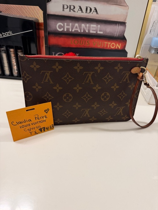 Louis Vuitton Handbags - Louis Vuitton Monogram wristlet  with Red Trim and Gold Hardware